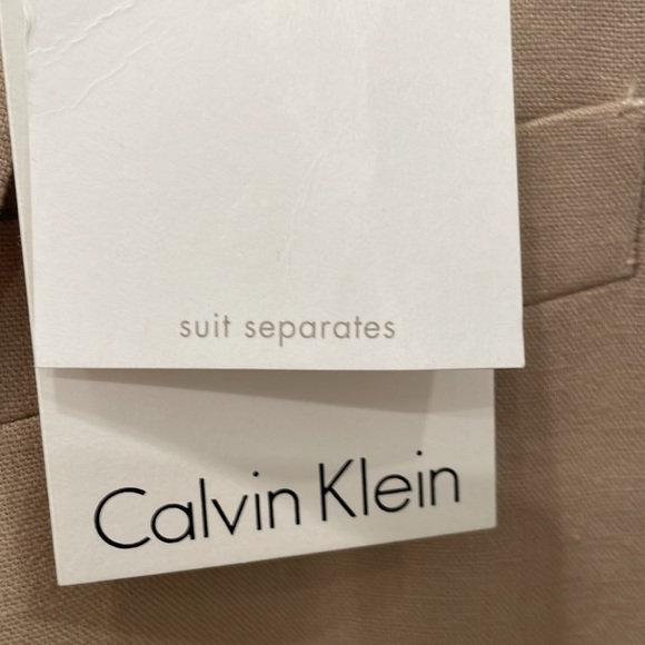 Calvin Klein NWT linen and rayon camel color blazer in size 42L - Picture 4 of 8